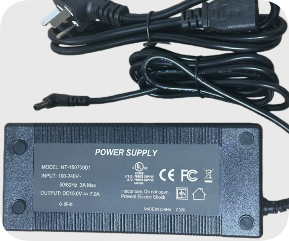 *Brand NEW*15V 7A 105W Replacement Desktop Power Transformer NT‑150700D1, Elbow Right‑An